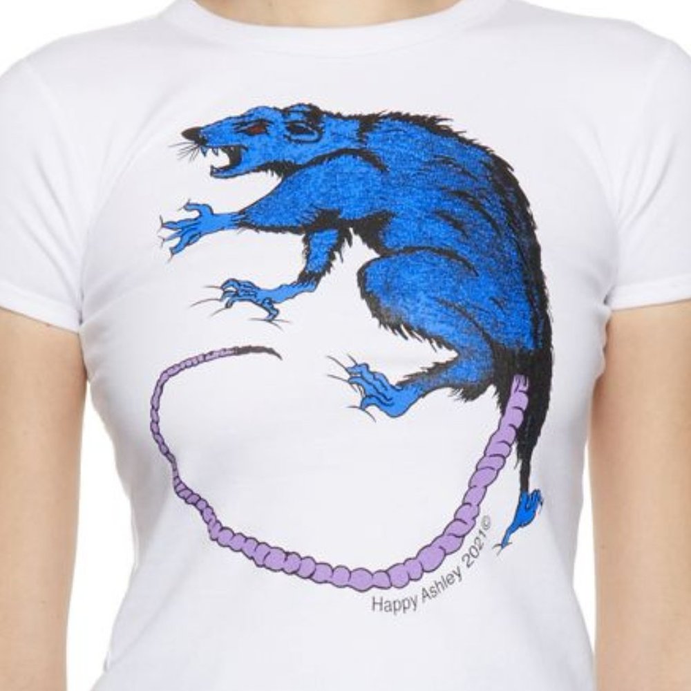 SOLD - Ashley WIlliams RAT BABY TEE (nwt) Size S - Picture 5 of 5